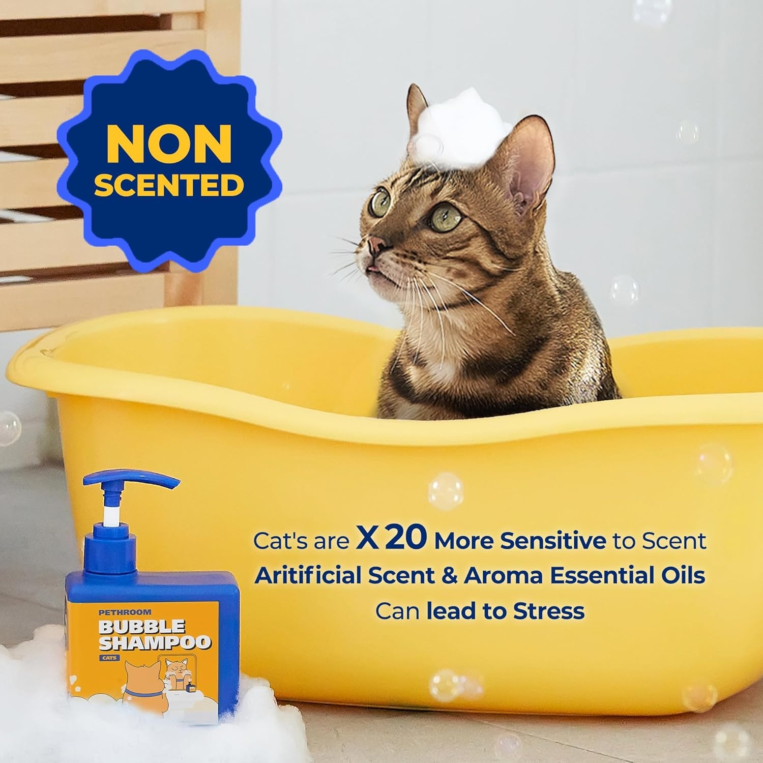 image:imagePETHROOM Premium Cat Silky Shampoo amp Conditioning Strengthen Skin Barrier Hypoallergenic TearFree FragranceFree DeepCleansing Itch Relief Moisturizing Remove Odors