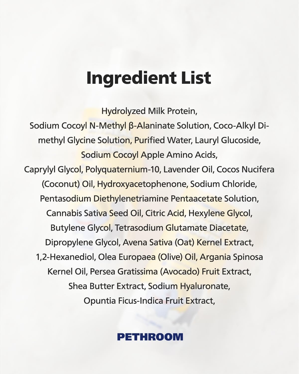 image:imagePETHROOM Premium Oatmeal Dog Shampoo for Itchy Sensitive Skin Hypoallergenic with Oat Hemp Lavender amp Milk Protein for Dry Skin Treatment and Allergy Relief 169 oz