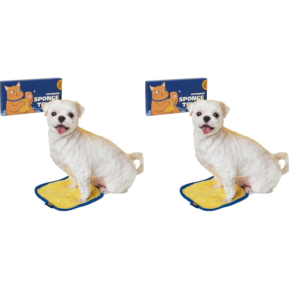 image:imagePETHROOM Portable Pet Towel for Dogs amp Cats Professional Pet Dryer Super Absorbent amp QuickDrying Dog Dryer Lightweight Durable UltraSoft Small 8x 8Small Pack of 2