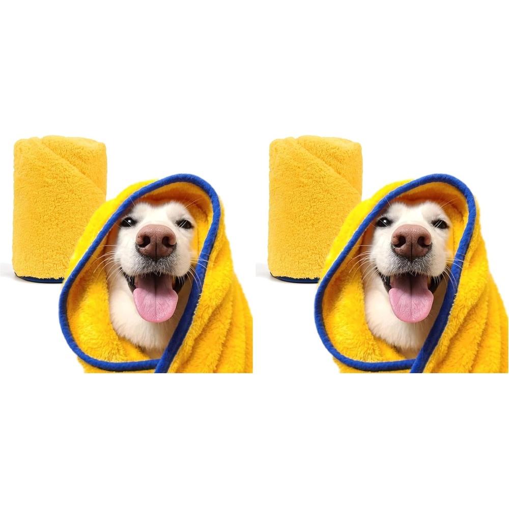 image:imagePETHROOM Portable Pet Towel for Dogs amp Cats Professional Pet Dryer Super Absorbent amp QuickDrying Dog Dryer Lightweight Durable UltraSoft Small 8x 8Large Pack of 2