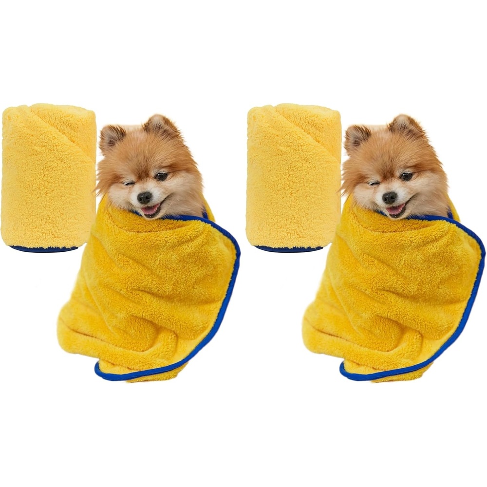 image:imagePETHROOM Portable Pet Towel for Dogs amp Cats Professional Pet Dryer Super Absorbent amp QuickDrying Dog Dryer Lightweight Durable UltraSoft Small 8x 8Medium Pack of 2