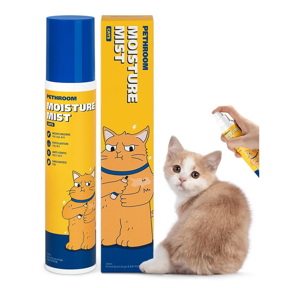 image:imagePETHROOM Unscented Cat Moisture Mist Natural LeaveIn Conditioner Spray for Cats 95 Plant Extracts Hydrating Detangling Static amp Dander Control 100 EWG Green