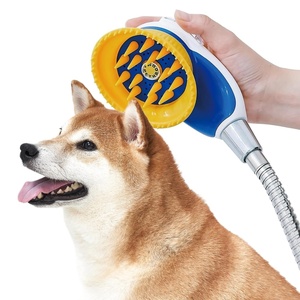 image:imagePETHROOM Pet Bath Relax Shower  Pet Massage Bath Brush with Shower Head  Deshedding Scrubbing amp Splash Shield for Dogs amp Cats Soft Silicone Grooming Tool