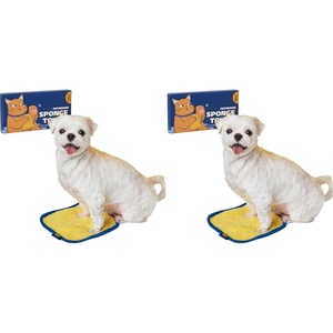 image:imagePETHROOM Portable Pet Towel for Dogs amp Cats  Professional Pet Dryer Super Absorbent amp QuickDrying Dog Dryer  Lightweight Durable UltraSoft Small 8x 8Small Pack of 2