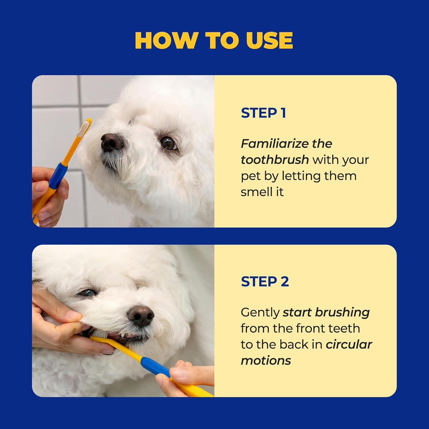 image:imagePETHROOM Pet Toothbrush for Cats and Dogs Round Shaped Head with Ultra Soft Bristle for Deep Cleaning Dental Care Kitten and Small Dogs Tartar Plaque Removal Deep PointExtra Small
