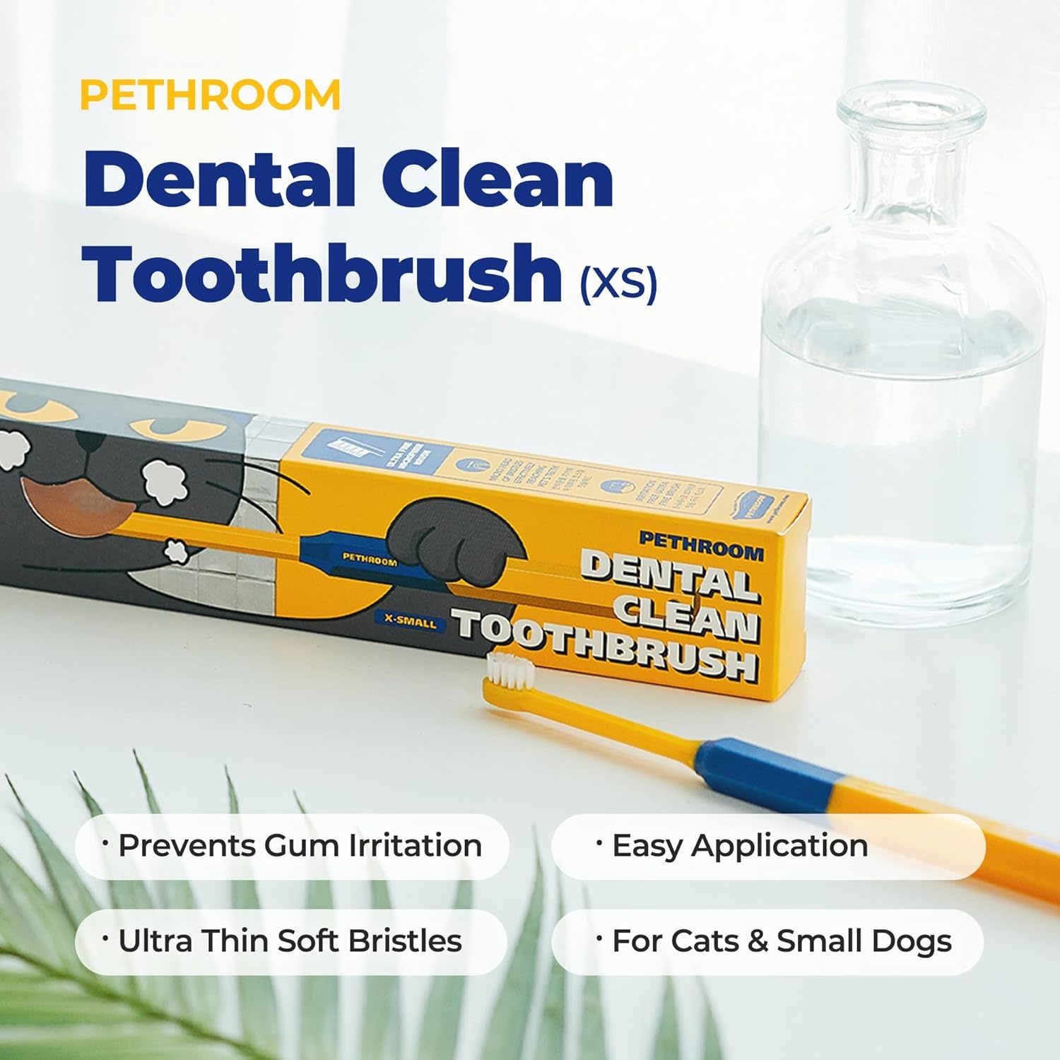image:imagePETHROOM Pet Toothbrush for Cats and Dogs Round Shaped Head with Ultra Soft Bristle for Deep Cleaning Dental Care Kitten and Small Dogs Tartar Plaque Removal Deep PointExtra Small