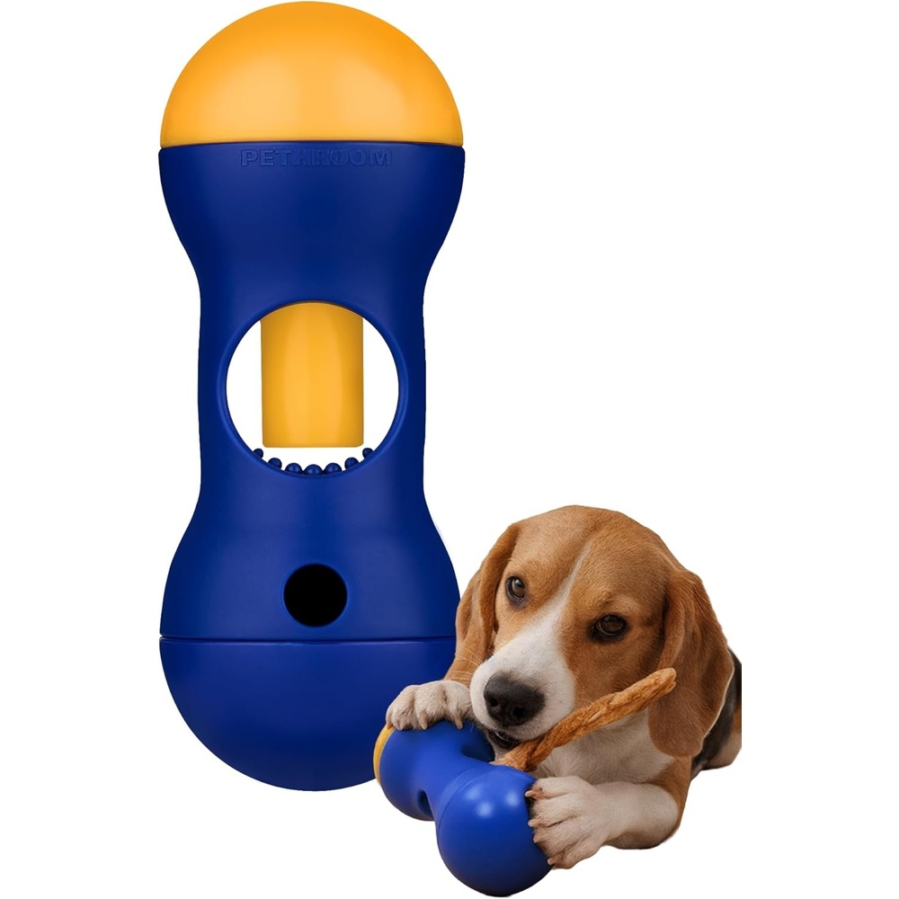 image:imagePETHROOM Bully Stick Holder for Dogs Durable Dog Chew Holder Nosework Enrichment Toy Helps Prevent Choking Fits 01204 inch Bully Sticks Ideal for Small Medium Dogs NavyNavy