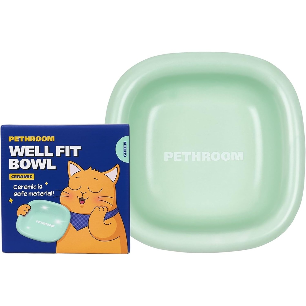 image:imagePETHROOM Well Fit Elevated Dog Bowl Stand Adjustable Height 4574 in with 022 Tilt Stable NonSlip Feeding Stand for Dogs amp Cats Bowl Not Included Yellow amp BlueGreen
