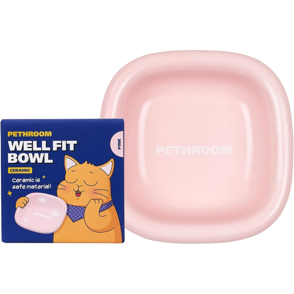 image:imagePETHROOM Well Fit Elevated Dog Bowl Stand Adjustable Height 4574 in with 022 Tilt Stable NonSlip Feeding Stand for Dogs amp Cats Bowl Not Included Yellow amp BluePink