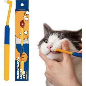 image:imagePETHROOM Pet Toothbrush for Cats and Dogs  Round Shaped Head with Ultra Soft Bristle for Deep Cleaning Dental Care Kitten and Small Dogs Tartar Plaque Removal Deep PointDeep Point
