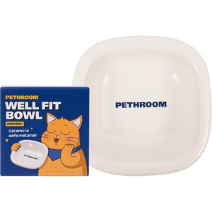 image:imagePETHROOM Well Fit Elevated Dog Bowl Stand  Adjustable Height 4574 in with 022 Tilt Stable NonSlip Feeding Stand for Dogs amp Cats Bowl Not Included Yellow amp BlueWhite