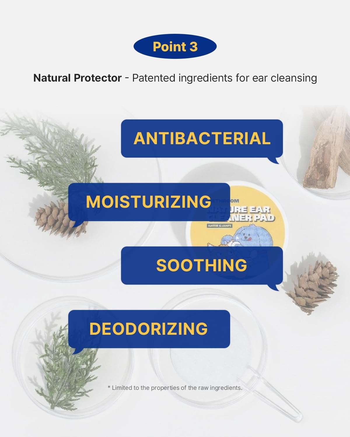 image:imagePETHROOM Nature Ear Cleaning Pads Hypoallergenic Microfiber Pads for Dogs amp Cats Gentle Daily Ear Care that Removes Dirt amp Wax Safely 50 Count