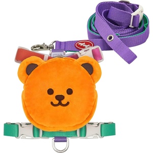 image:imagePETHROOM  Wiggle Wiggle Smile We Love Dog Backpack Harness with Leash  Cute FlowerShaped Mini Backpack NoPull Adjustable Harness for Small Medium Dogs Ideal for Travel Camping amp Hiking LargeWiggle Bear