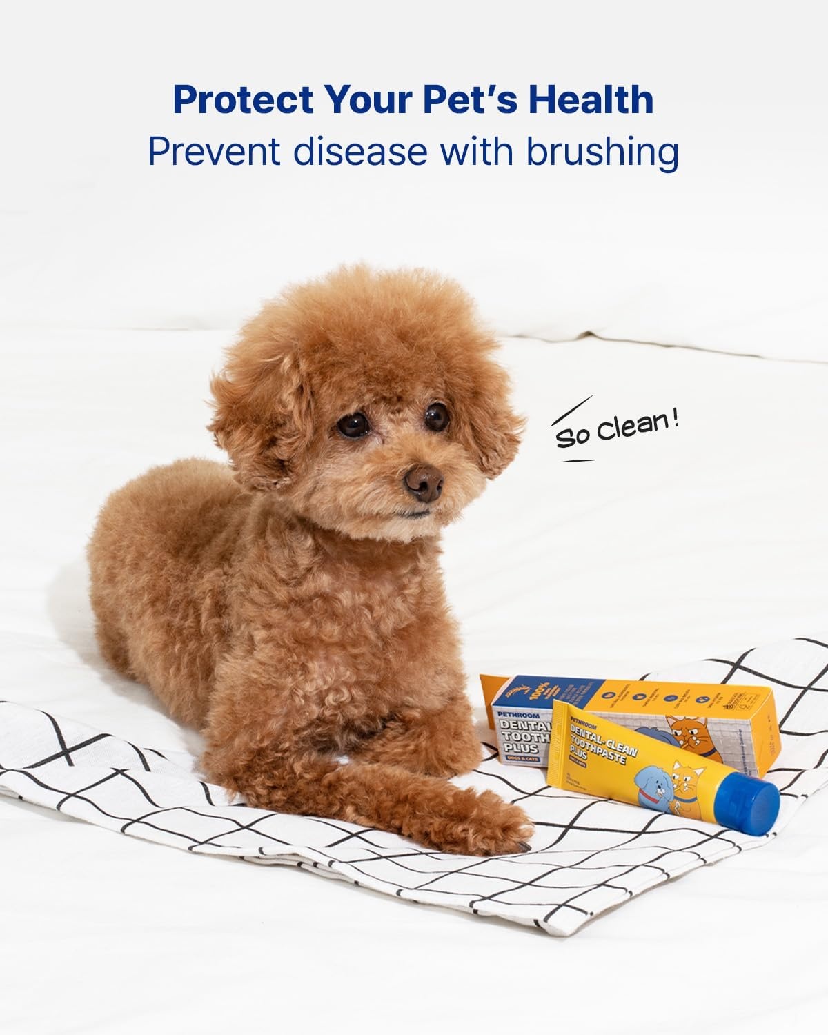 image:imagePETHROOM Pet Dental Clean Toothpaste Plus for Dogs amp Cats Apple Flavor Enzymatic Toothpaste for Fresh Breath amp Plaque Control Gentle Daily Dental Care Net Wt 21 ozApple