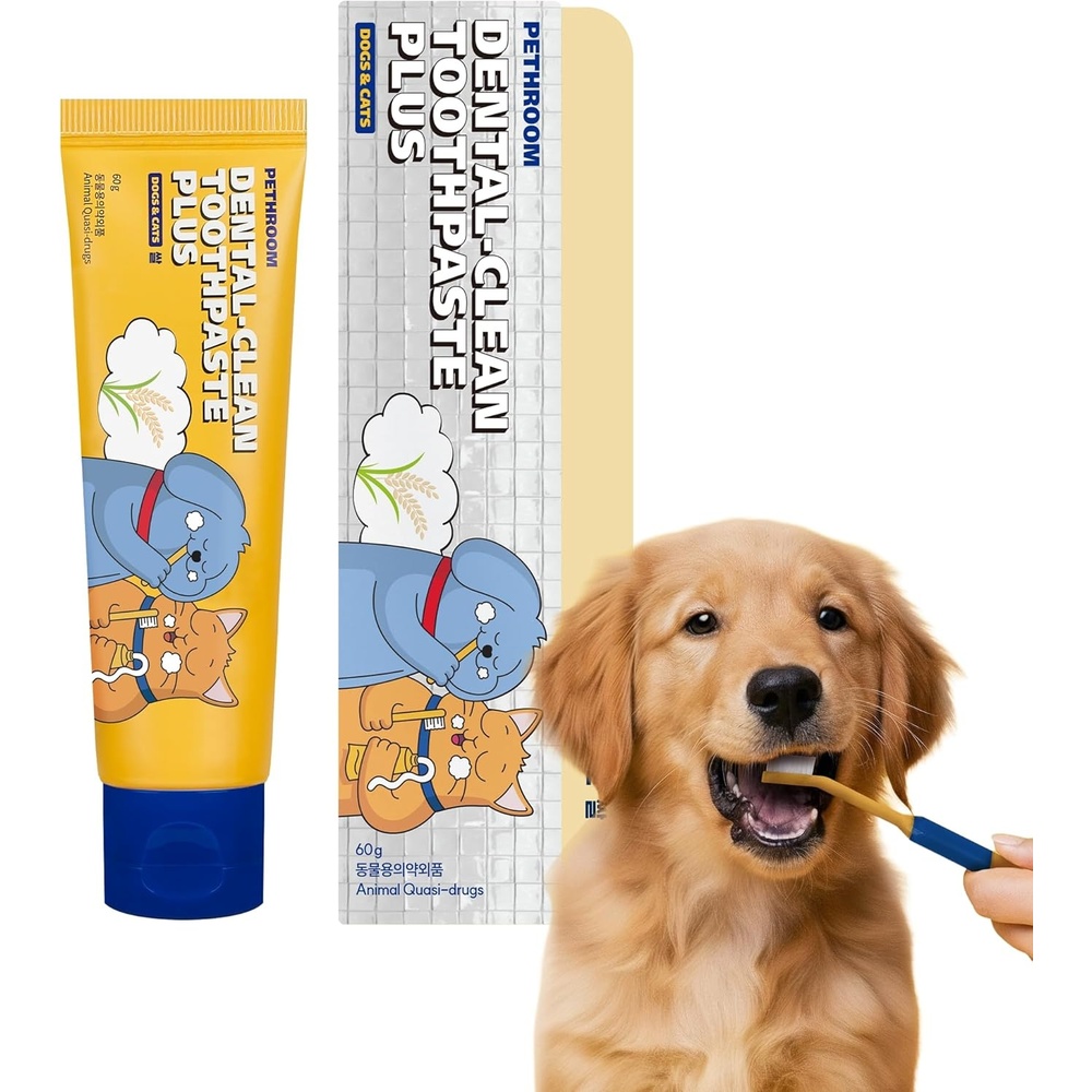 image:imagePETHROOM Pet Dental Clean Toothpaste Plus for Dogs amp Cats Apple Flavor Enzymatic Toothpaste for Fresh Breath amp Plaque Control Gentle Daily Dental Care Net Wt 21 ozOriginal