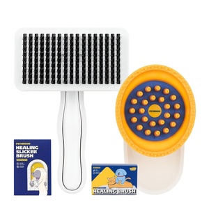 image:imagePETHROOM Bundle  Slicker Brush amp Healing Brush Set  Coated Tips for Gentle Grooming and Deshedding amp Soothing Silicone Grooming Tool